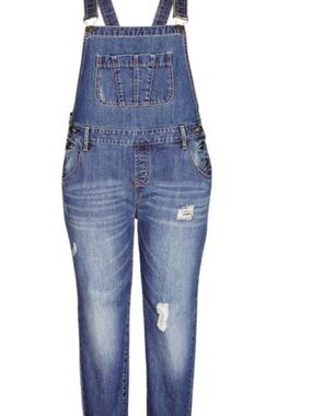City Chic Light Blue Denim Overalls